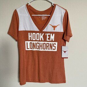 Texas Longhorns Football orange shirt top Women's slim fit size Medium NWT NEW